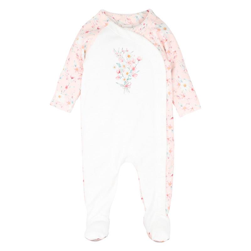 Bébé Zoe Print Ls Wrap Onesie